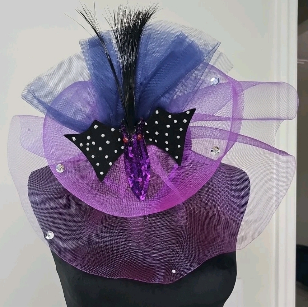 Department 56 Halloween Bat‎ Fascinator Vintage Hat circa 04' NWT kentucky derby